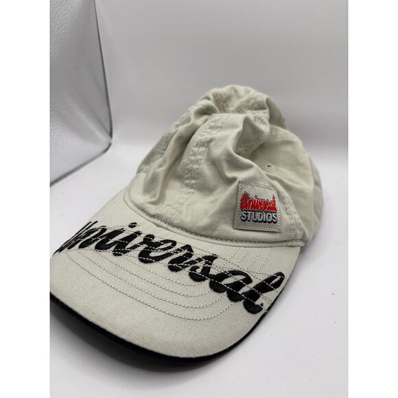 Universal Studios Other - Universal Studios Baseball Cap Hat Beige Embroidered Velcro Strap Cotton OSFA